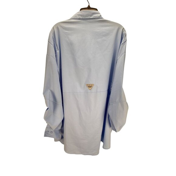 Columbia PFG Light Blue Shirt XXL Vented Button Up Pockets Fishing Outdoor - Picture 9 of 10